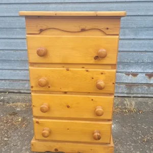 Slimline solid quality pine chest of drawers, delivery available