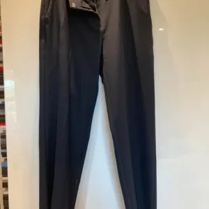 M&S Collection Navy Mid Rise Straight Trousers, Short Length