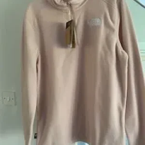 North Face Glacier Quarter Zip Fleece - Pink Small, Mens