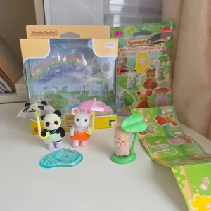 Sylvanian Families Rainy Day Duo Set with Box and Baby Forest Friends Blind Bag Bundle