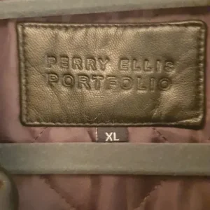 Black Leather Bomber Jacket XL new unused - Image 4