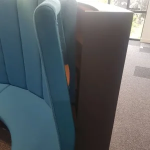 8-10 Seater Black-Blue Contrast Office High Back Meeting acoustic meeting booth Pod on castor - Image 3