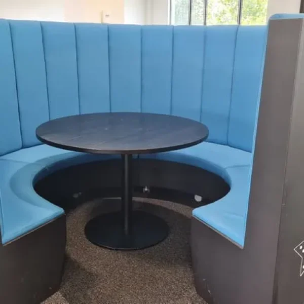 8-10 Seater Black-Blue Contrast Office High Back Meeting acoustic meeting booth Pod on castor