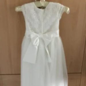 John Rocha Flowergirl dress, fur cape and matching shoes - Image 3