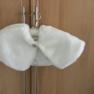 John Rocha Flowergirl dress, fur cape and matching shoes - Image 6