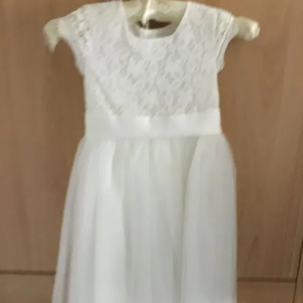 John Rocha Flowergirl dress, fur cape and matching shoes