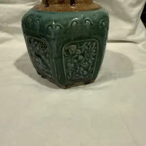 Antique Chinese Ming Style Blue Turquoise Glazed Ginger Jar - Image 2