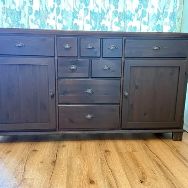 IKEA Markör large sideboard, with drawers & doors solid wood walnut colour, good condition