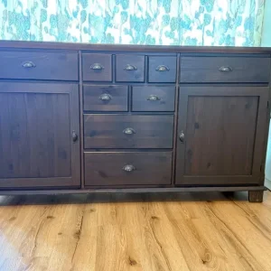 IKEA Markör large sideboard, with drawers & doors solid wood walnut colour, good condition