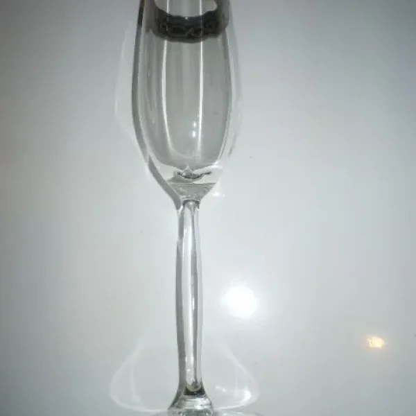 NEW Cristalleria Silver Decorated Champagne glasses