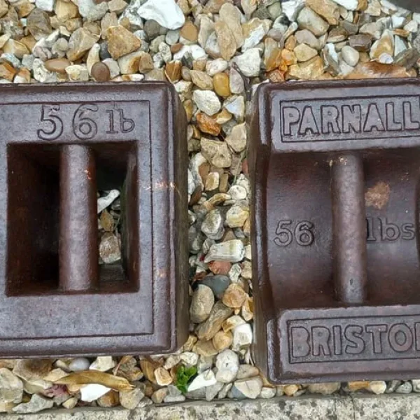 Vintage 56 lb Cast Iron Weights