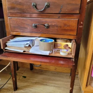 Victorian three drawer music desk mahogany - Image 2