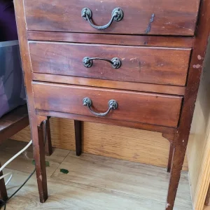 Victorian three drawer music desk mahogany - Image 3