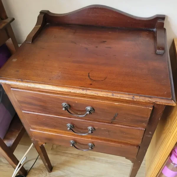 Victorian three drawer music desk mahogany