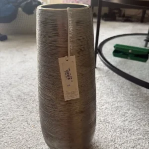 Large silver ceramic vase - Image 2