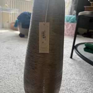 Large silver ceramic vase - Image 3