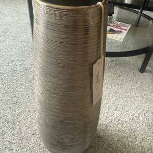 Large silver ceramic vase