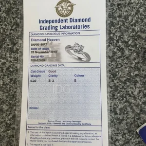 18ct White gold heart diamond ring - Image 6