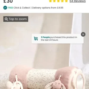 Mamas and papas welcome to the world playmat and tummy time roll - Image 6