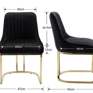 Brand new Louis black and gold dining table with four matching chairs.. can deliver - Image 6