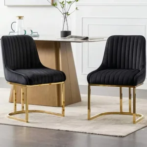 Brand new Louis black and gold dining table with four matching chairs.. can deliver - Image 8