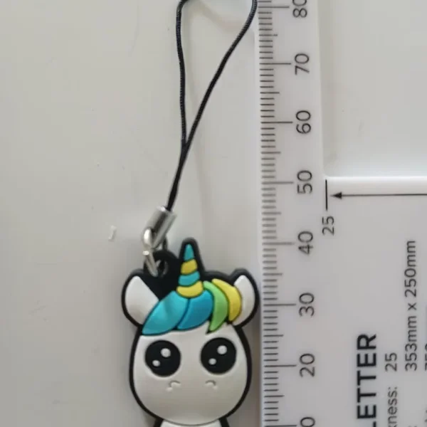 Unicorn Rubber Phone Charm
