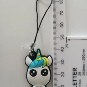 Unicorn Rubber Phone Charm