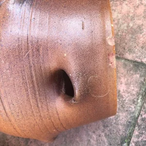 PAIR ERRINGTON REAY salt glazed strawberry/herb pots. See description - Image 6