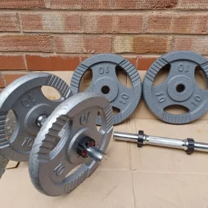 44KG DUMBBELL WEIGHTS PLATES SET - 2 x 22KG