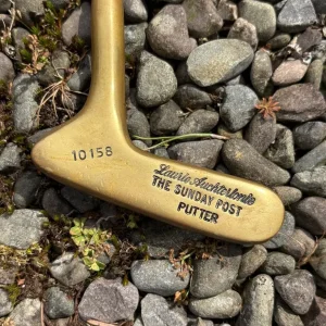 Golf items, putters, bags, ball collector - prices in description