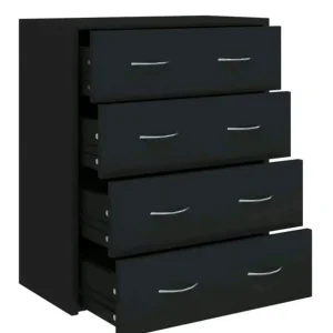 Sideboard with 4 Drawers 60x30.5x71 cm Black 342577 - Image 2