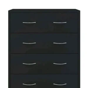 Sideboard with 4 Drawers 60x30.5x71 cm Black 342577 - Image 4