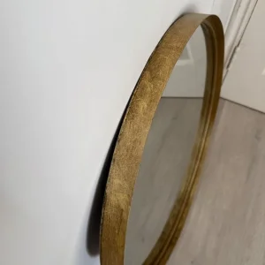 Round Metal Gold Mirror - Image 2