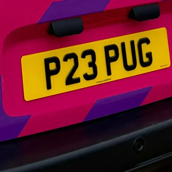 P23 PUG private registration number for dog lovers or Peugeot owners!