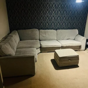 Corner sofa with footstool - Image 3