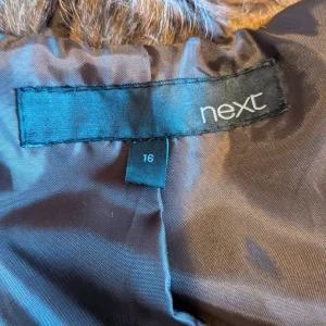 Next Faux Fur Jacket Size 16 - Image 3