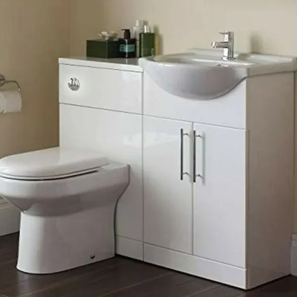 1050mm Complete Bathroom Vanity Unit WHITE Gloss (Brand New) -£299 Only