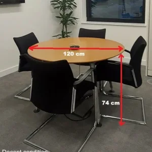 120cm Round Meeting room table & 4 chairs