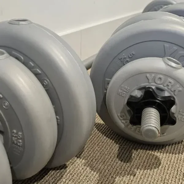 York Adjustable Dumbbell Set 47.5kg – Customisable Weights