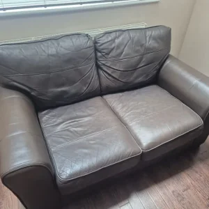 Next chocolate brown two seater sofa - Image 2