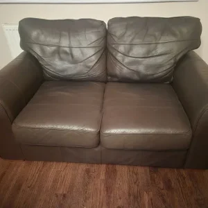 Next chocolate brown two seater sofa - Image 4