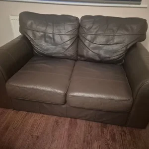 Next chocolate brown two seater sofa - Image 5