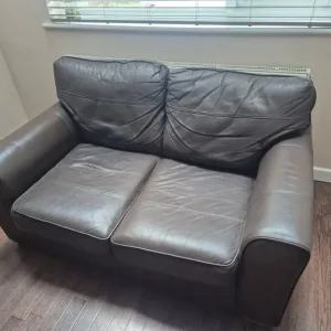 Next chocolate brown two seater sofa