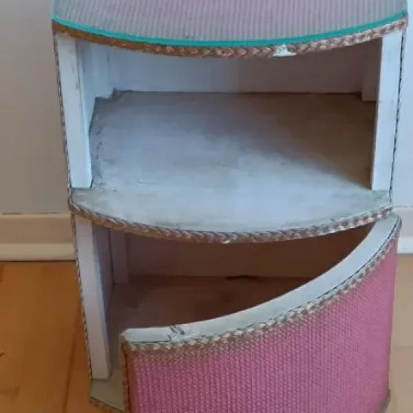 Lloyd loom-style bedroom side cabinet