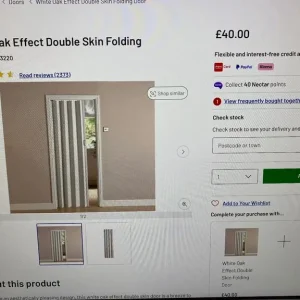 White Oak Effect Double Skin Folding Door
