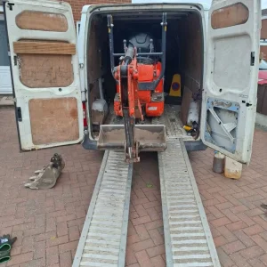 Digger with transit van - Image 2