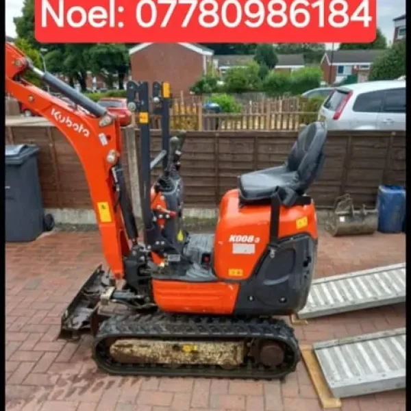 Digger with transit van