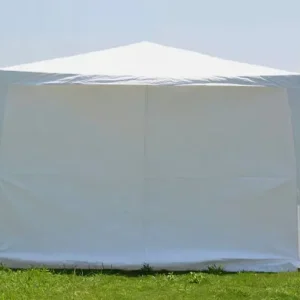New 3x3 Waterproof White Garden Gazebo Marquee Awning Tent With Four Sides - Image 4