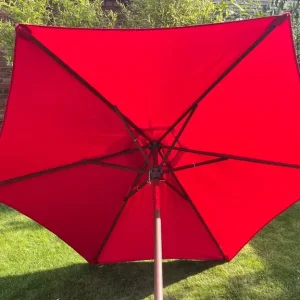 Garden Parasol / Sun Shade / Umbrella - Red - Image 3