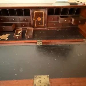 Antique wooden drop down writing desk - Image 3